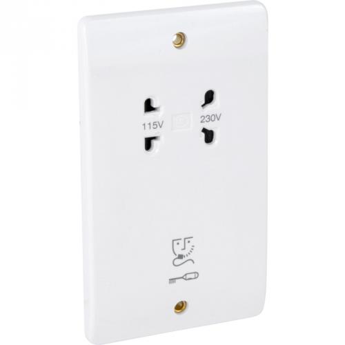 MK K701WHI shaver socket 110/240V - Enfield Electrical