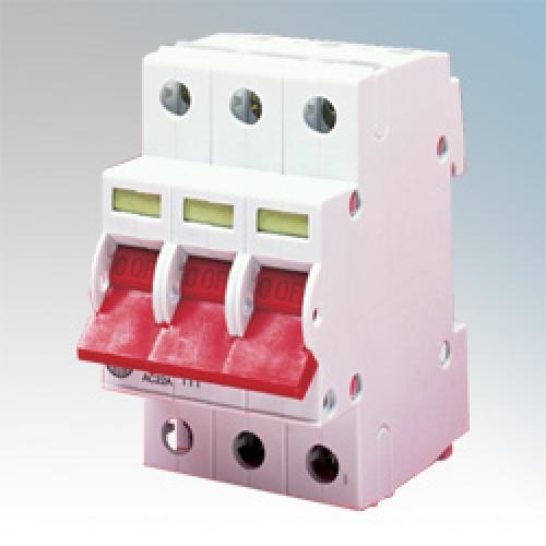 Wylex 125A 3 Pole 3 Mod. isolator